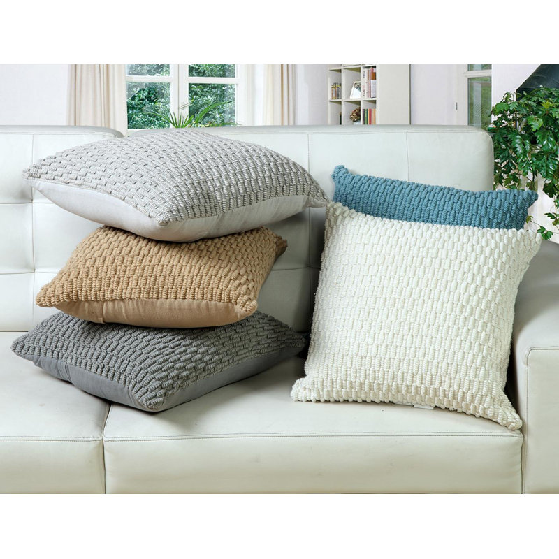 Wrought Studio Kwan Square Cotton Pillow Cover & Insert & Reviews Wayfair